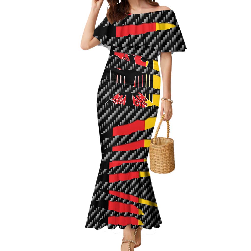 Germany Beast Mermaid Dress Ripped Flag Graphic - Wonder Print Shop