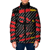 Germany Beast Padded Jacket Ripped Flag Graphic - Wonder Print Shop
