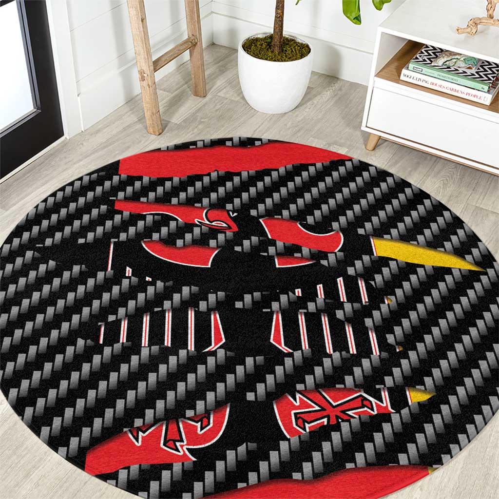 Germany Beast Round Carpet Ripped Flag Graphic - Wonder Print Shop