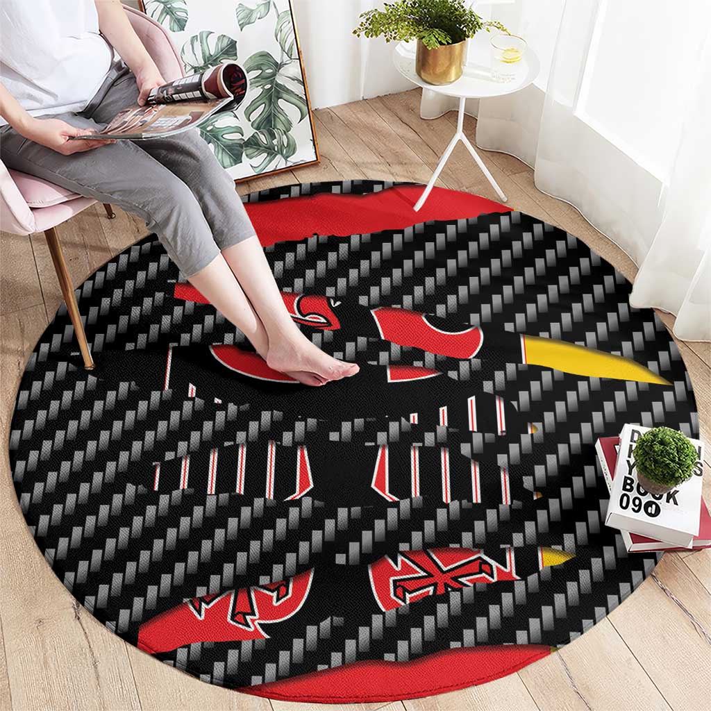 Germany Beast Round Carpet Ripped Flag Graphic - Wonder Print Shop