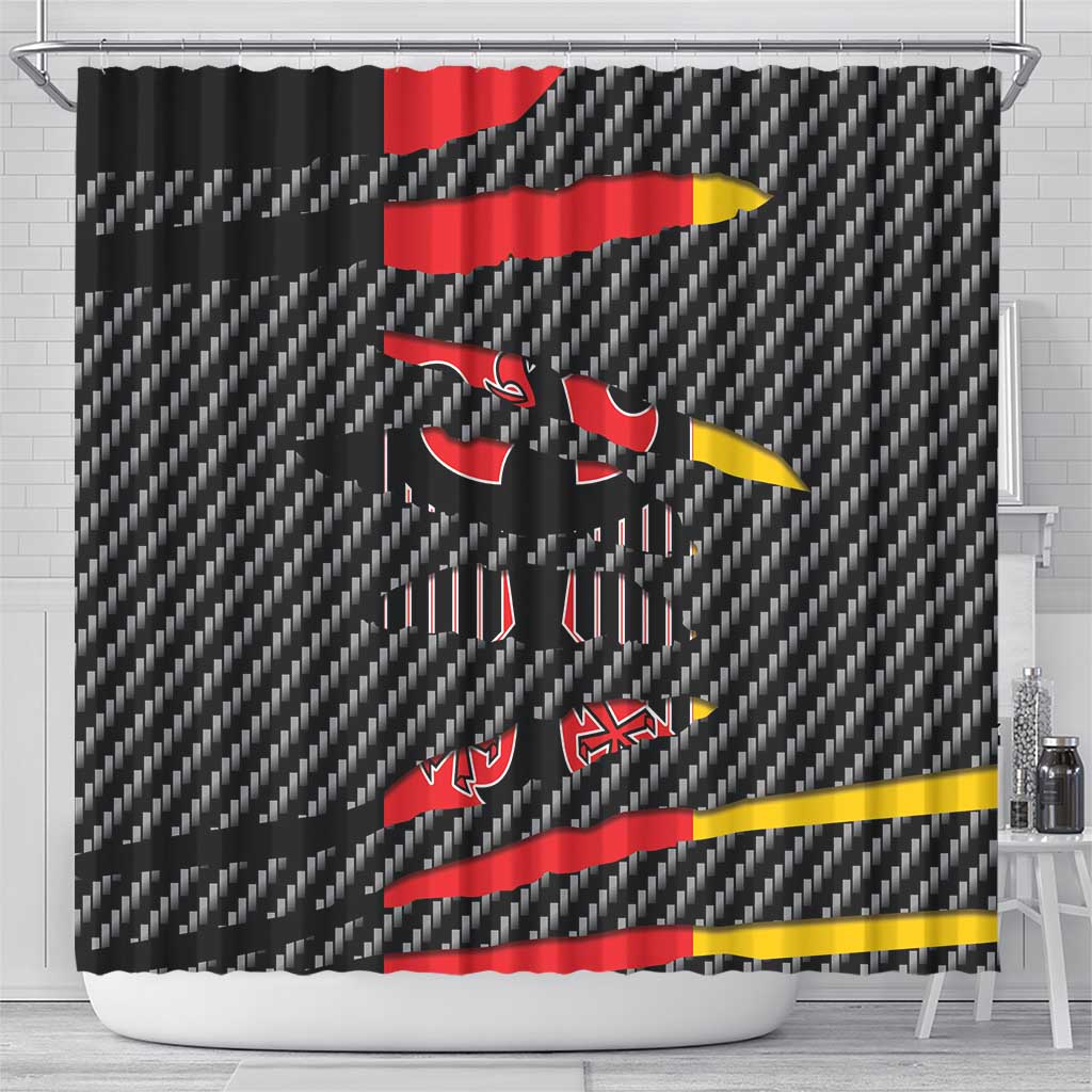 Germany Beast Shower Curtain Ripped Flag Graphic - Wonder Print Shop