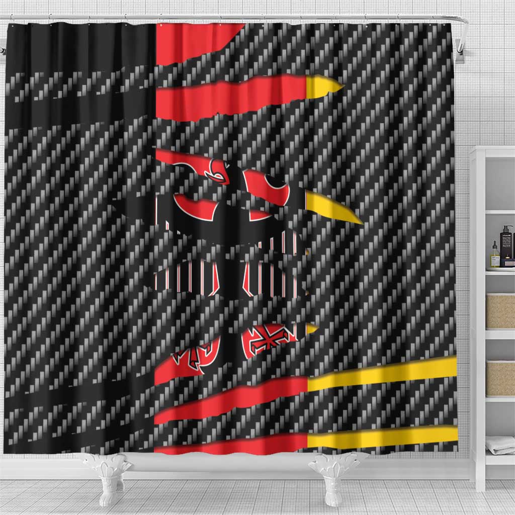 Germany Beast Shower Curtain Ripped Flag Graphic - Wonder Print Shop