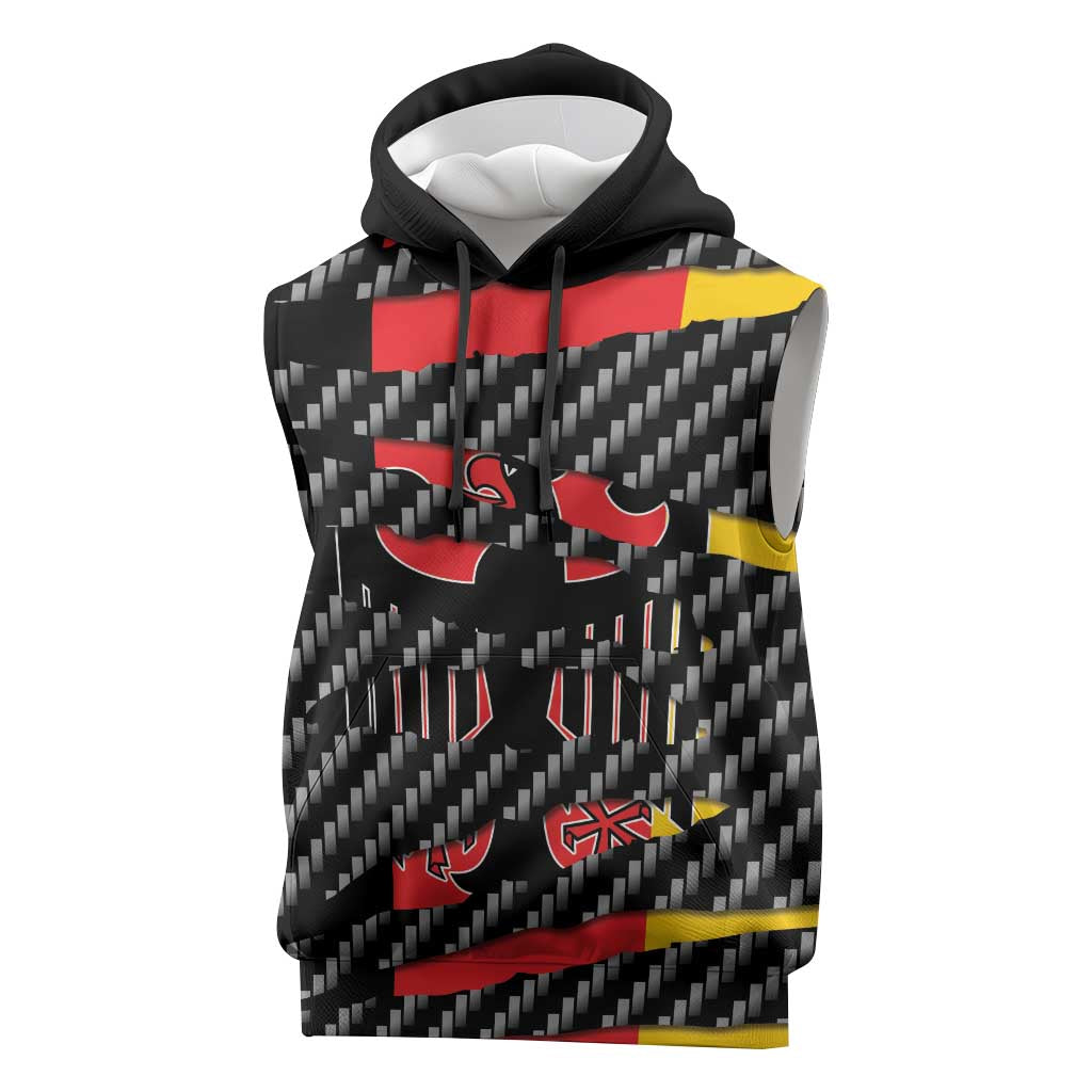 Germany Beast Sleeveless Hoodie Ripped Flag Graphic - Wonder Print Shop