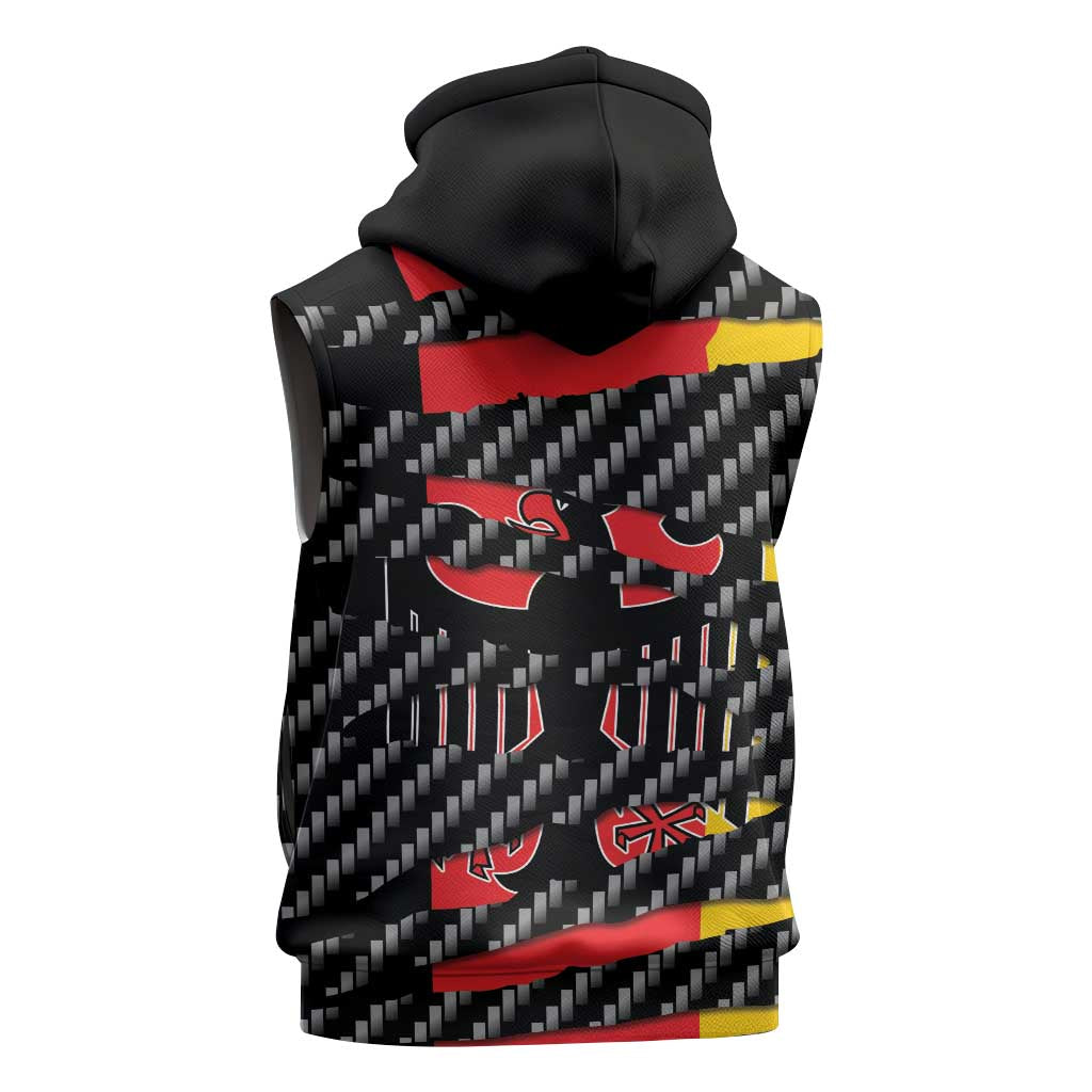 Germany Beast Sleeveless Hoodie Ripped Flag Graphic - Wonder Print Shop