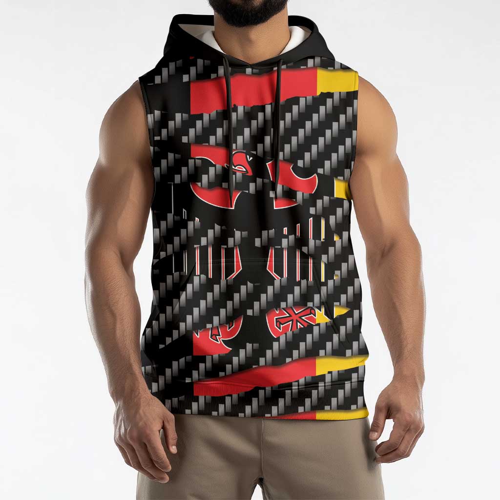 Germany Beast Sleeveless Hoodie Ripped Flag Graphic - Wonder Print Shop