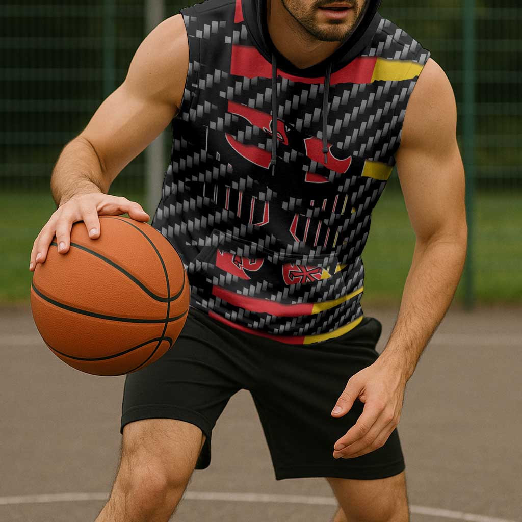 Germany Beast Sleeveless Hoodie Ripped Flag Graphic - Wonder Print Shop