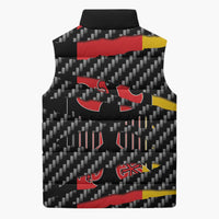 Germany Beast Sleeveless Puffer Jacket Ripped Flag Graphic - Wonder Print Shop