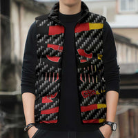 Germany Beast Sleeveless Puffer Jacket Ripped Flag Graphic - Wonder Print Shop