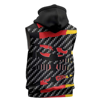 Germany Beast Sleeveless Zip Hoodie Ripped Flag Graphic - Wonder Print Shop