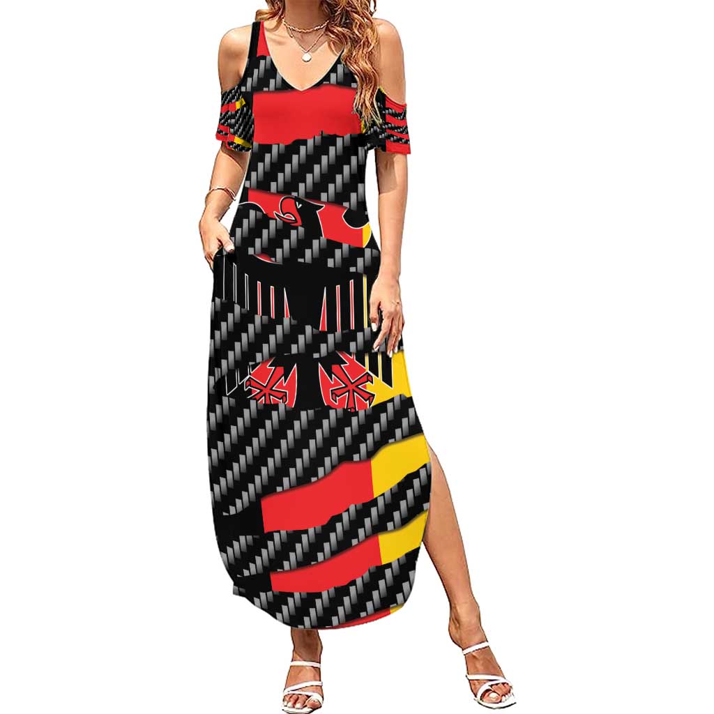 Germany Beast Summer Maxi Dress Ripped Flag Graphic - Wonder Print Shop