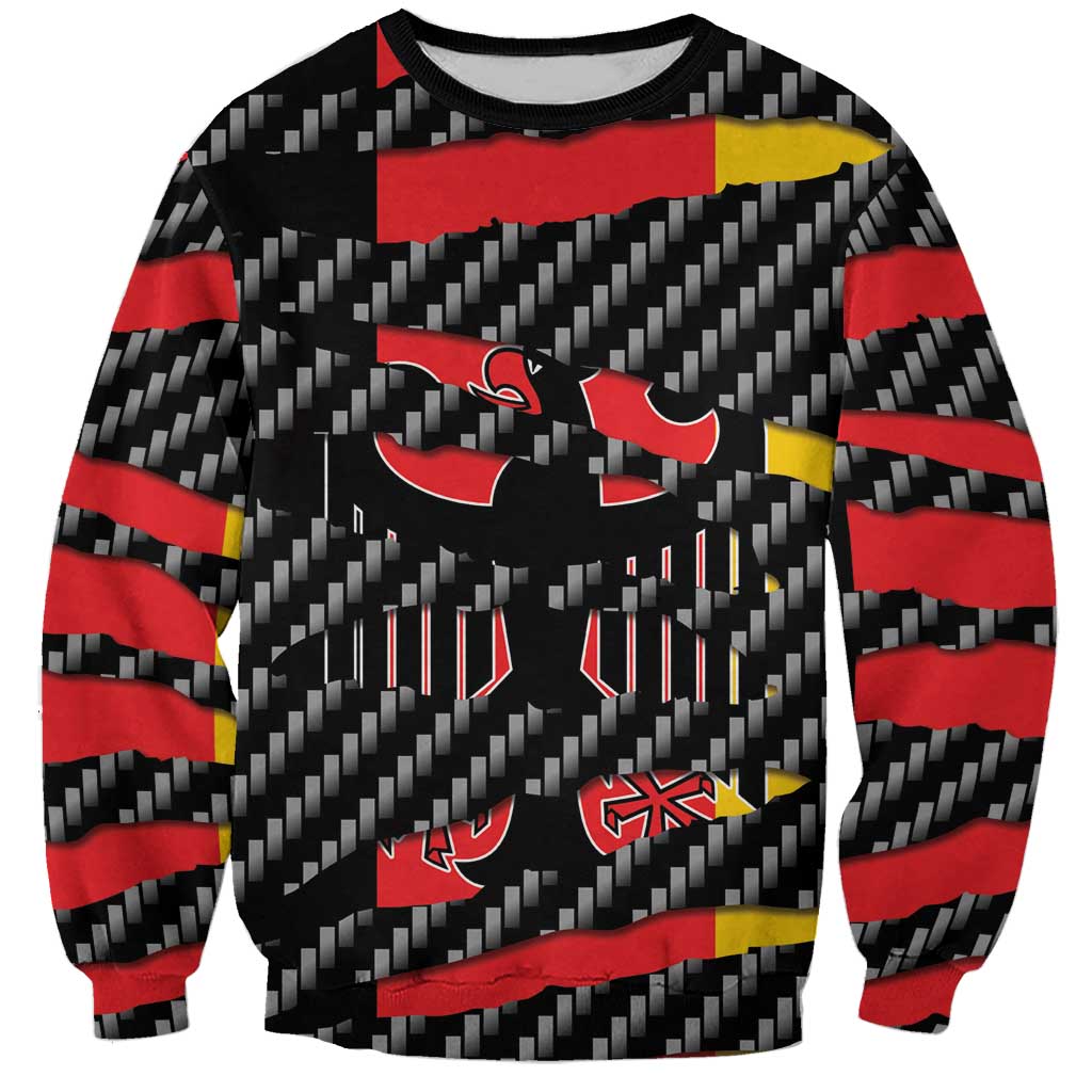 Germany Beast Sweatshirt Ripped Flag Graphic - Wonder Print Shop