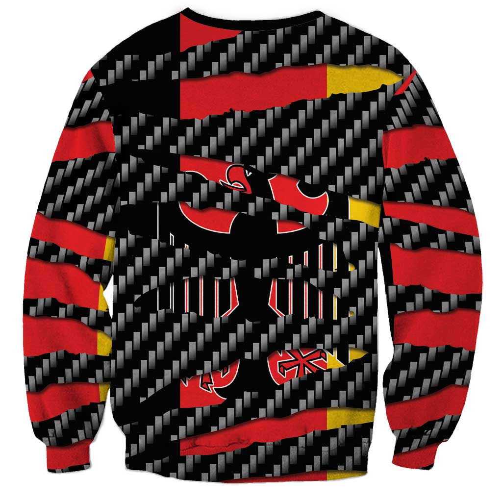 Germany Beast Sweatshirt Ripped Flag Graphic - Wonder Print Shop