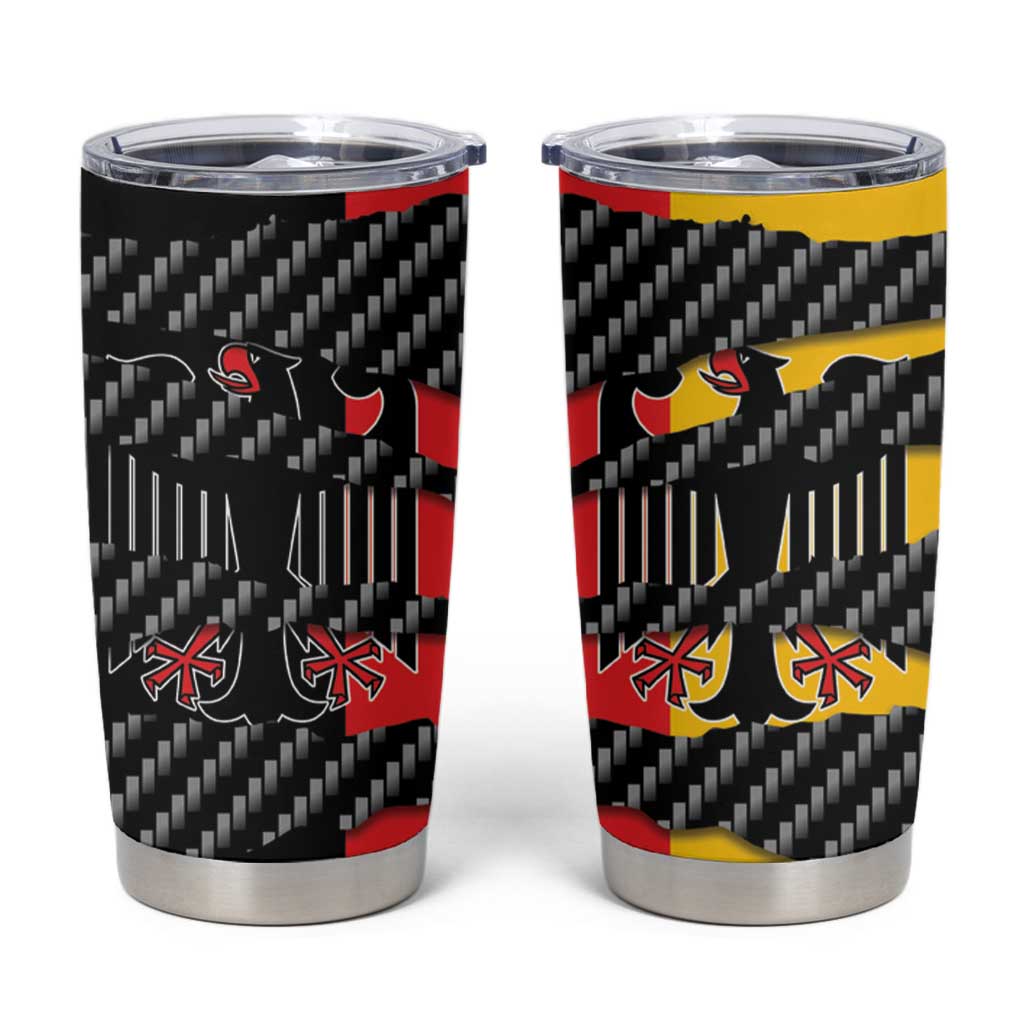 Germany Beast Tumbler Cup Ripped Flag Graphic - Wonder Print Shop