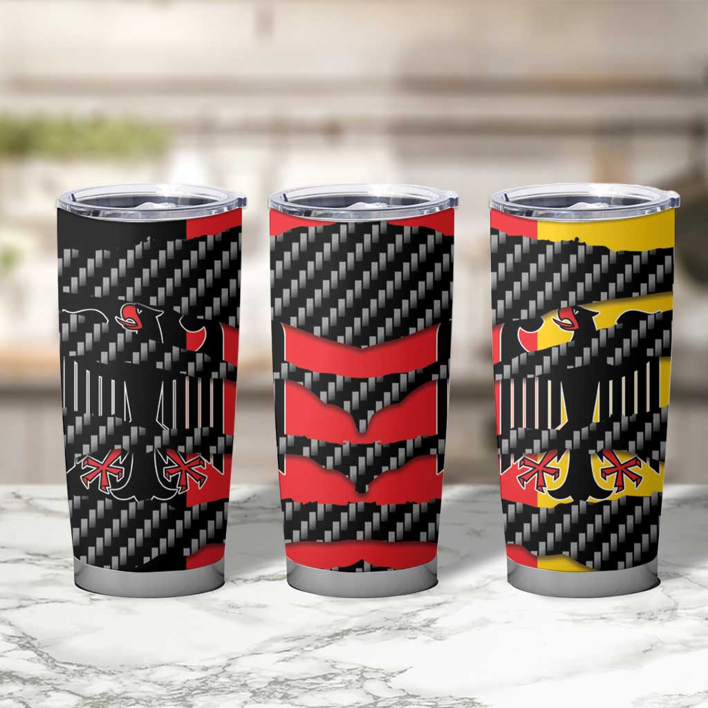 Germany Beast Tumbler Cup Ripped Flag Graphic - Wonder Print Shop