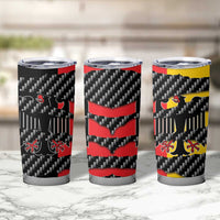 Germany Beast Tumbler Cup Ripped Flag Graphic - Wonder Print Shop