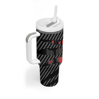 Germany Beast Tumbler With Handle Ripped Flag Graphic - Wonder Print Shop
