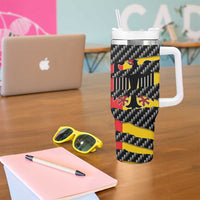 Germany Beast Tumbler With Handle Ripped Flag Graphic - Wonder Print Shop