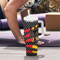 Germany Beast Tumbler With Handle Ripped Flag Graphic - Wonder Print Shop