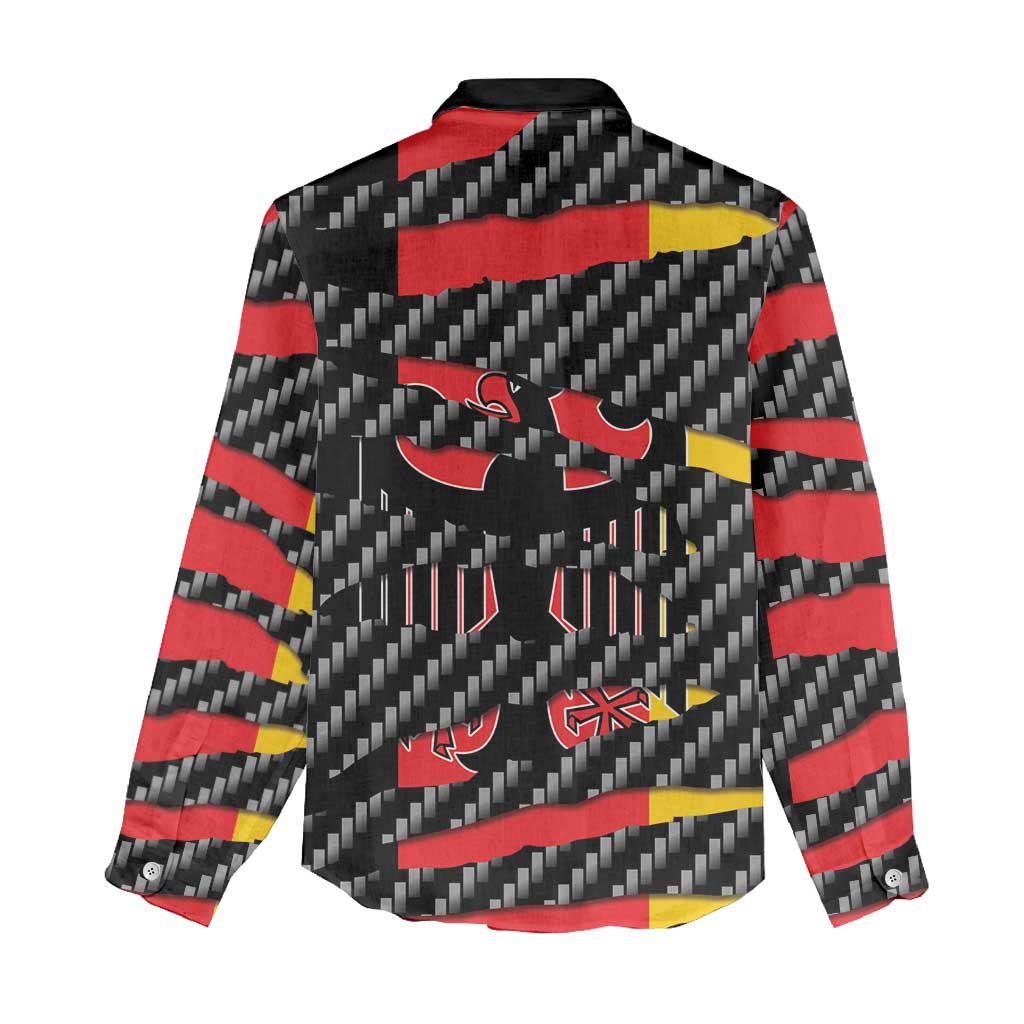 Germany Beast Women Casual Shirt Ripped Flag Graphic - Wonder Print Shop