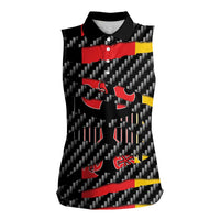 Germany Beast Women Sleeveless Polo Shirt Ripped Flag Graphic - Wonder Print Shop