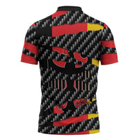 Germany Beast Zipper Polo Shirt Ripped Flag Graphic - Wonder Print Shop