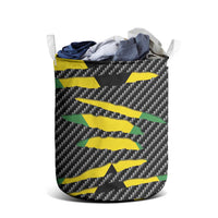 Jamaica Beast Laundry Basket Ripped Flag Graphic - Wonder Print Shop