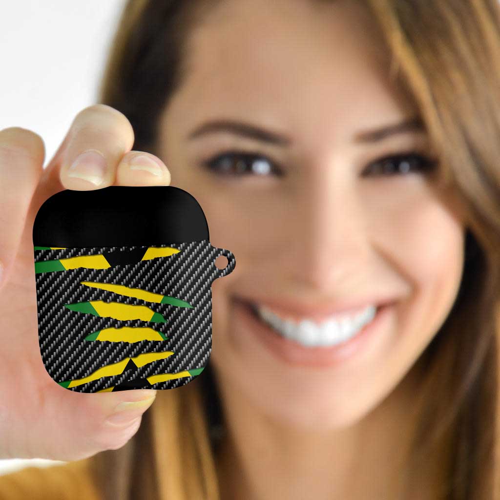 Jamaica Beast AirPods Case Ripped Flag Graphic - Wonder Print Shop