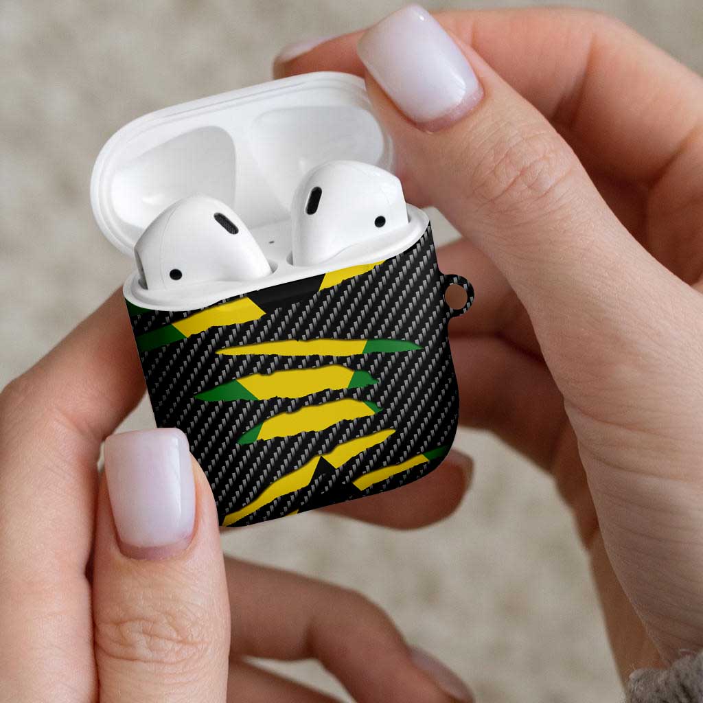 Jamaica Beast AirPods Case Ripped Flag Graphic - Wonder Print Shop