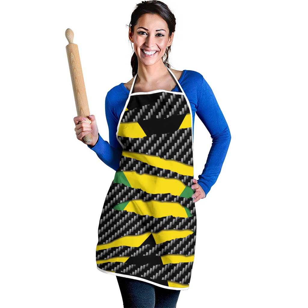 Jamaica Beast Apron Ripped Flag Graphic - Wonder Print Shop