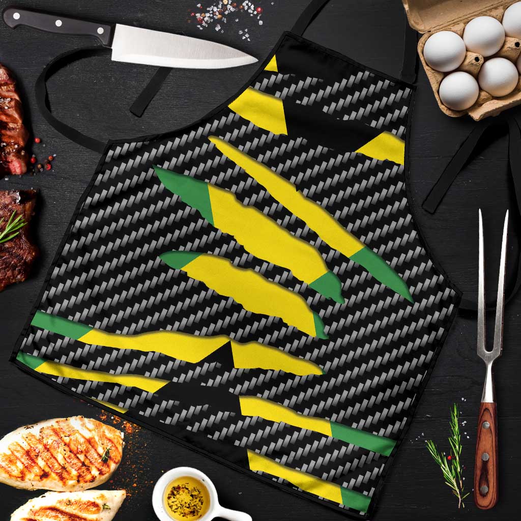 Jamaica Beast Apron Ripped Flag Graphic - Wonder Print Shop