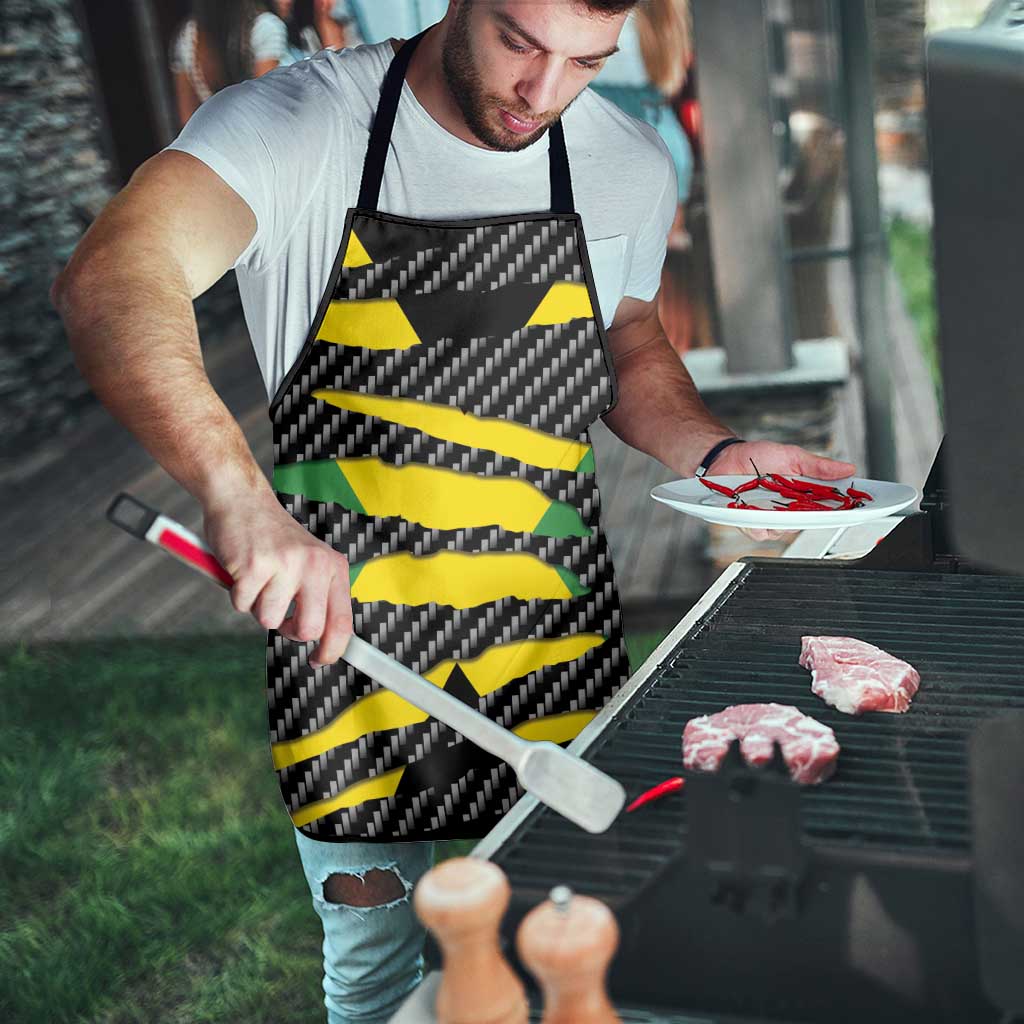 Jamaica Beast Apron Ripped Flag Graphic - Wonder Print Shop