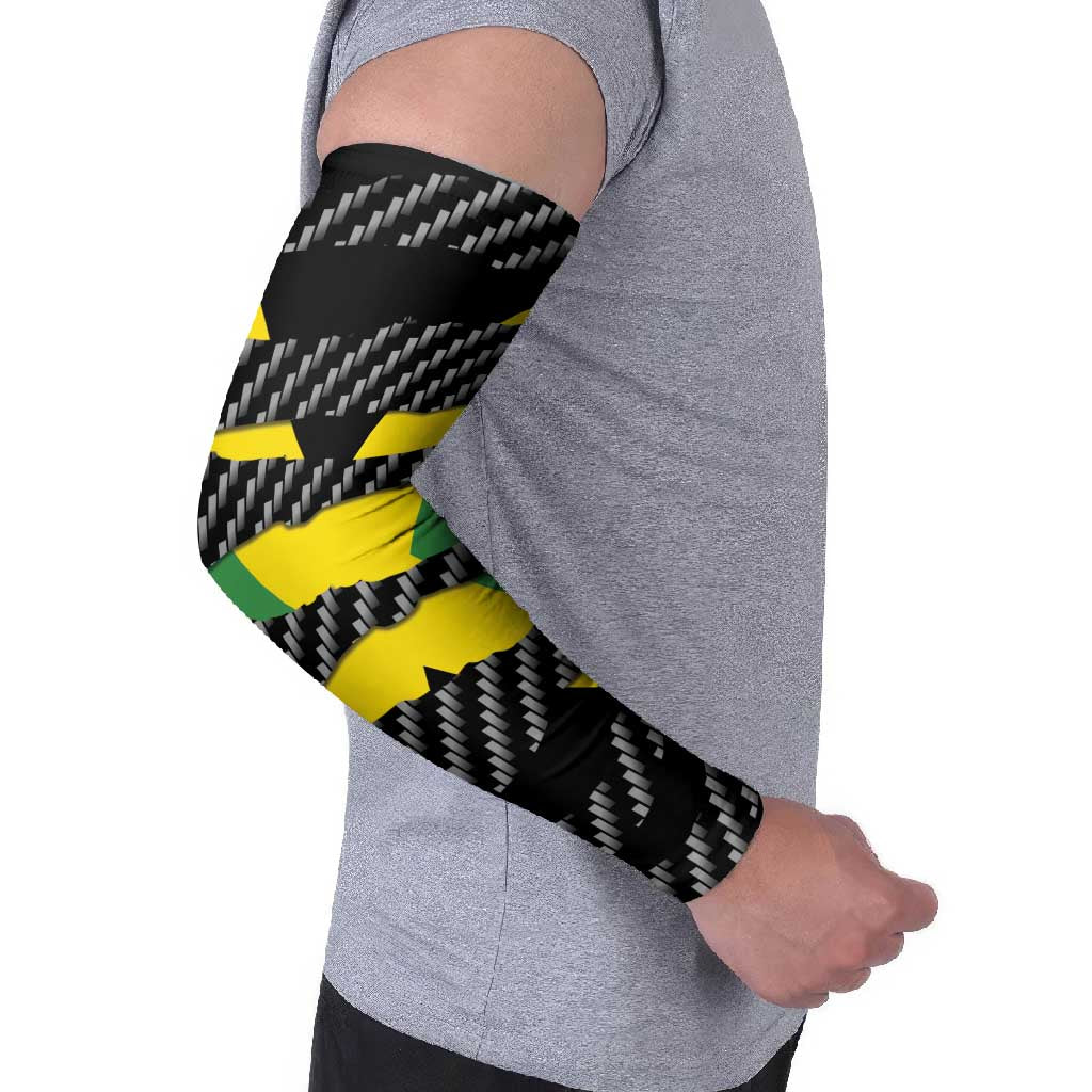 Jamaica Beast Arm Sleeves Ripped Flag Graphic - Wonder Print Shop