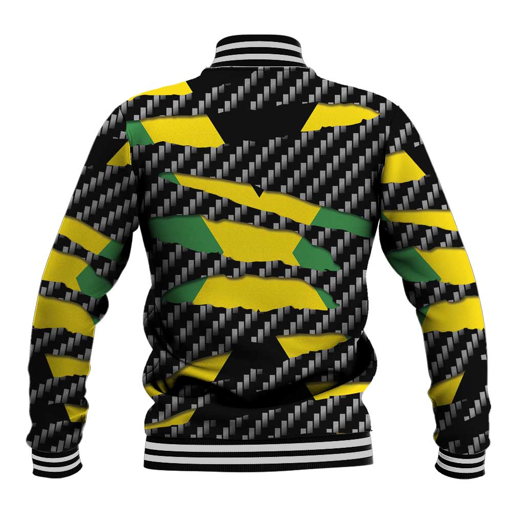 Jamaica Beast Baseball Jacket Ripped Flag Graphic - Wonder Print Shop