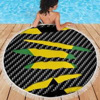 Jamaica Beast Beach Blanket Ripped Flag Graphic - Wonder Print Shop