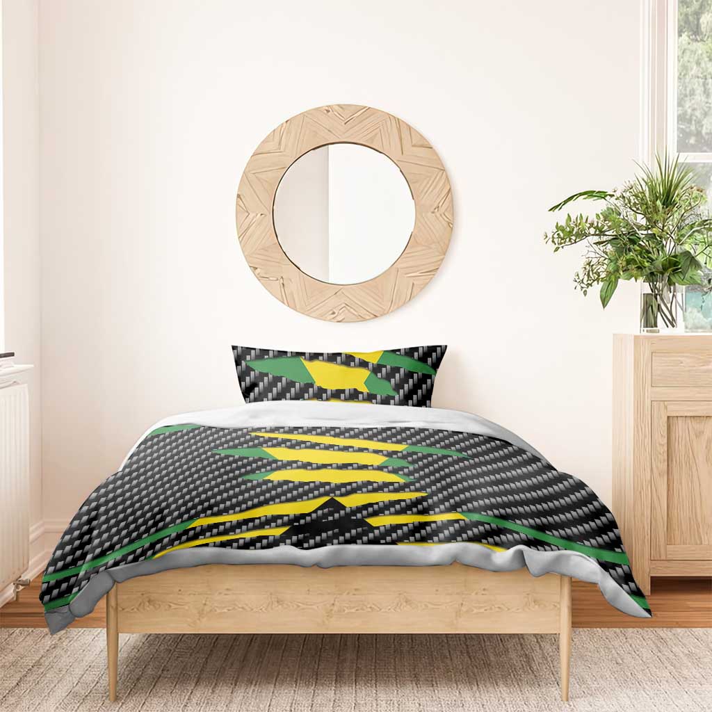 Jamaica Beast Bedding Set Ripped Flag Graphic - Wonder Print Shop