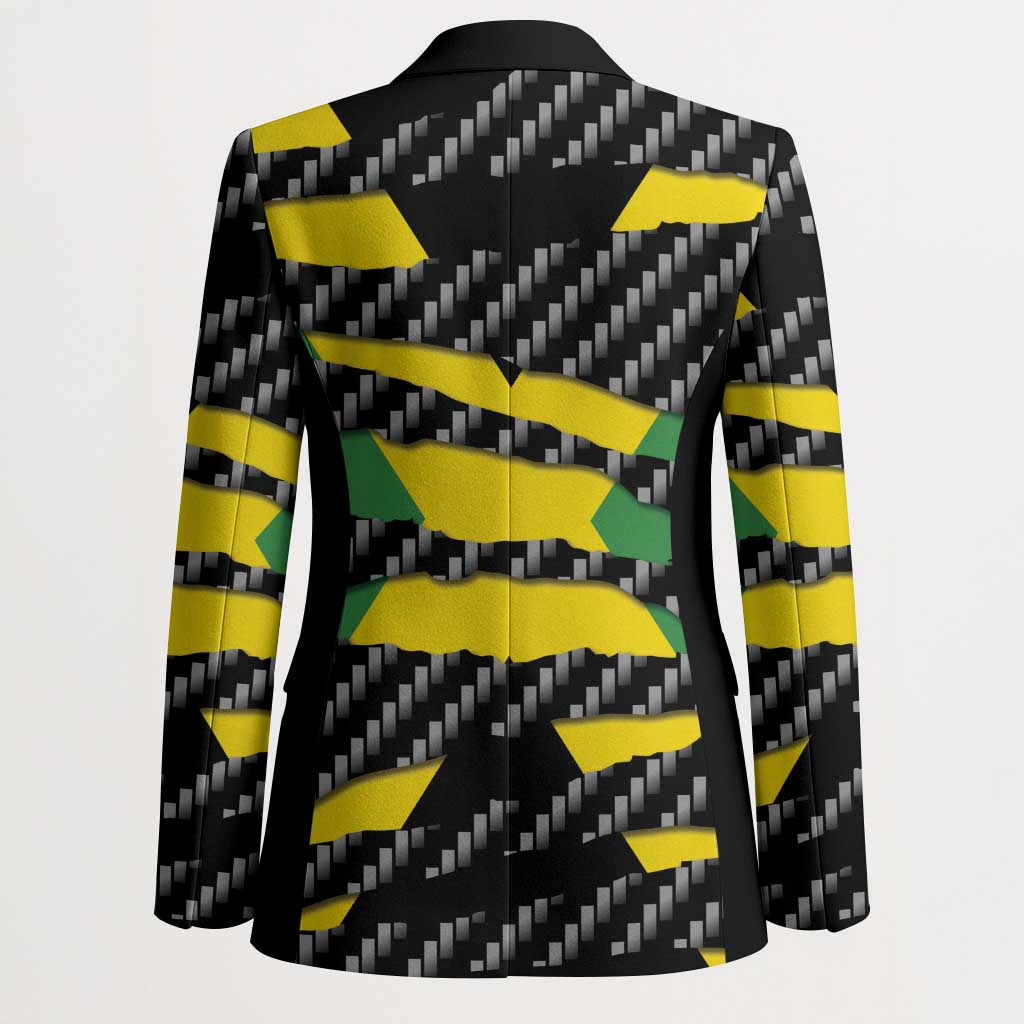Jamaica Beast Blazer Ripped Flag Graphic - Wonder Print Shop