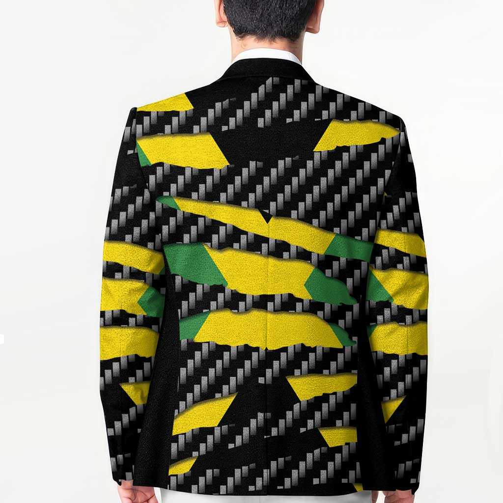 Jamaica Beast Blazer Ripped Flag Graphic - Wonder Print Shop