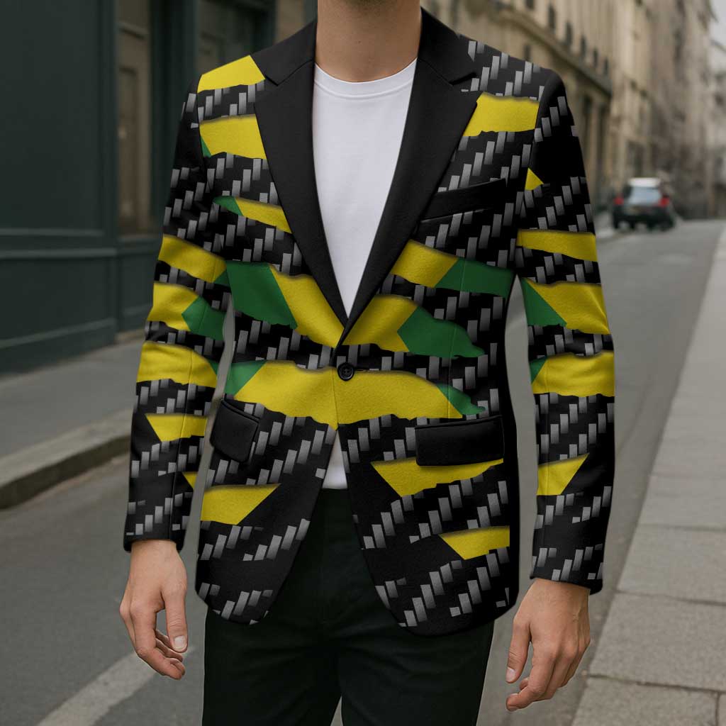 Jamaica Beast Blazer Ripped Flag Graphic - Wonder Print Shop