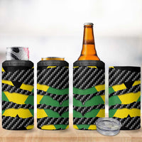 Jamaica Beast 4 in 1 Can Cooler Tumbler Ripped Flag Graphic - Wonder Print Shop