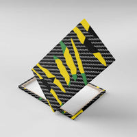 Jamaica Beast Canvas Wall Art Ripped Flag Graphic - Wonder Print Shop