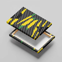 Jamaica Beast Canvas Wall Art Ripped Flag Graphic - Wonder Print Shop