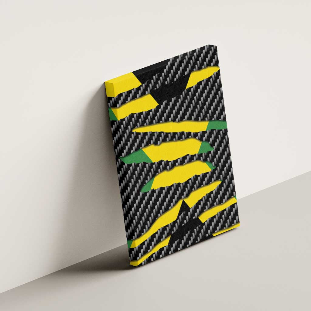 Jamaica Beast Canvas Wall Art Ripped Flag Graphic - Wonder Print Shop