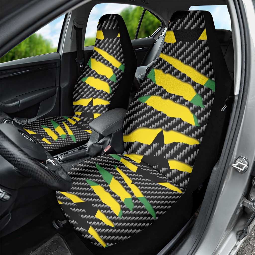 Jamaica Beast Car Seat Cover Ripped Flag Graphic - Wonder Print Shop