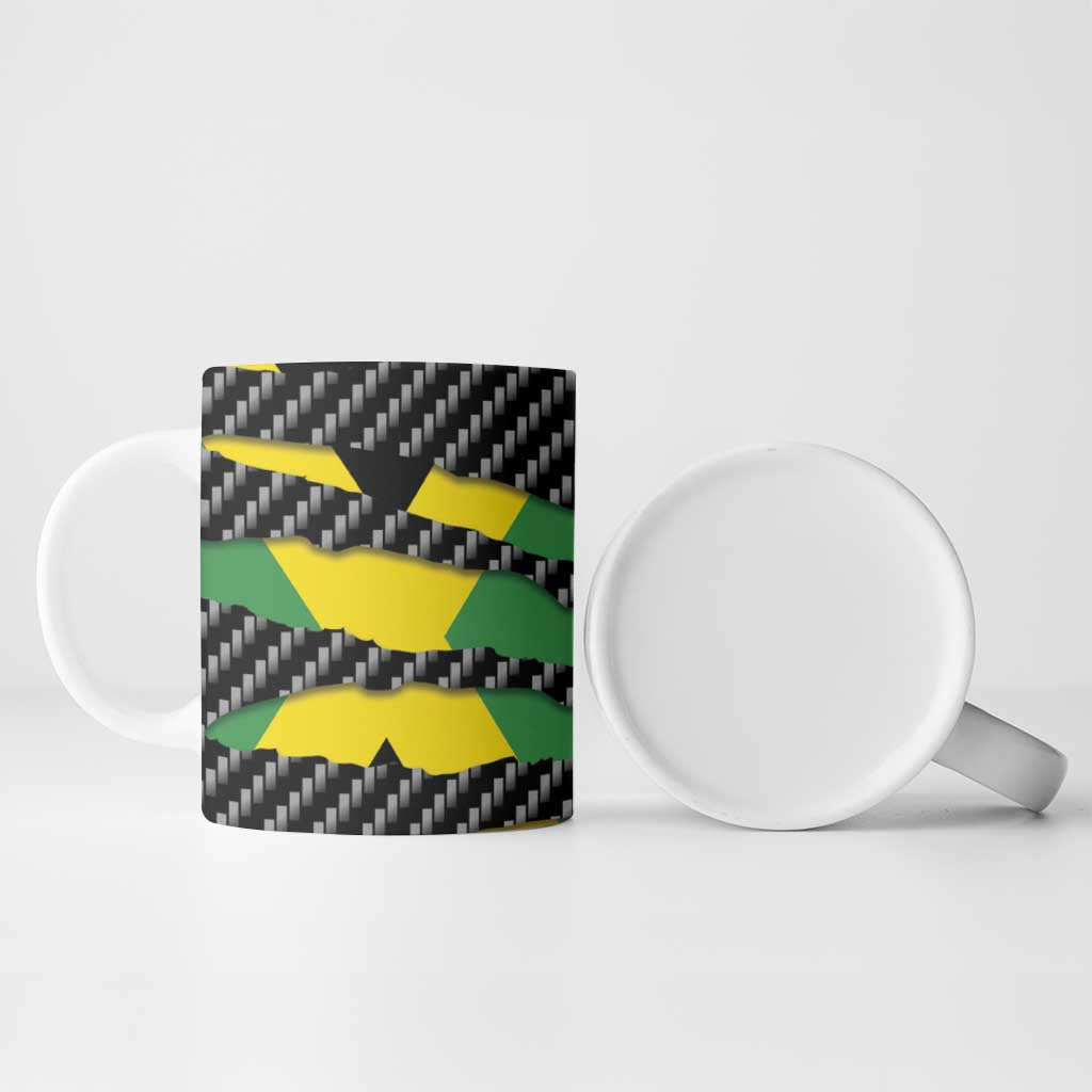 Jamaica Beast Ceramic Mug Ripped Flag Graphic - Wonder Print Shop