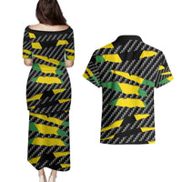 Jamaica Beast Couples Matching Puletasi and Hawaiian Shirt Ripped Flag Graphic - Wonder Print Shop