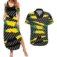 Jamaica Beast Couples Matching Summer Maxi Dress and Hawaiian Shirt Ripped Flag Graphic - Wonder Print Shop