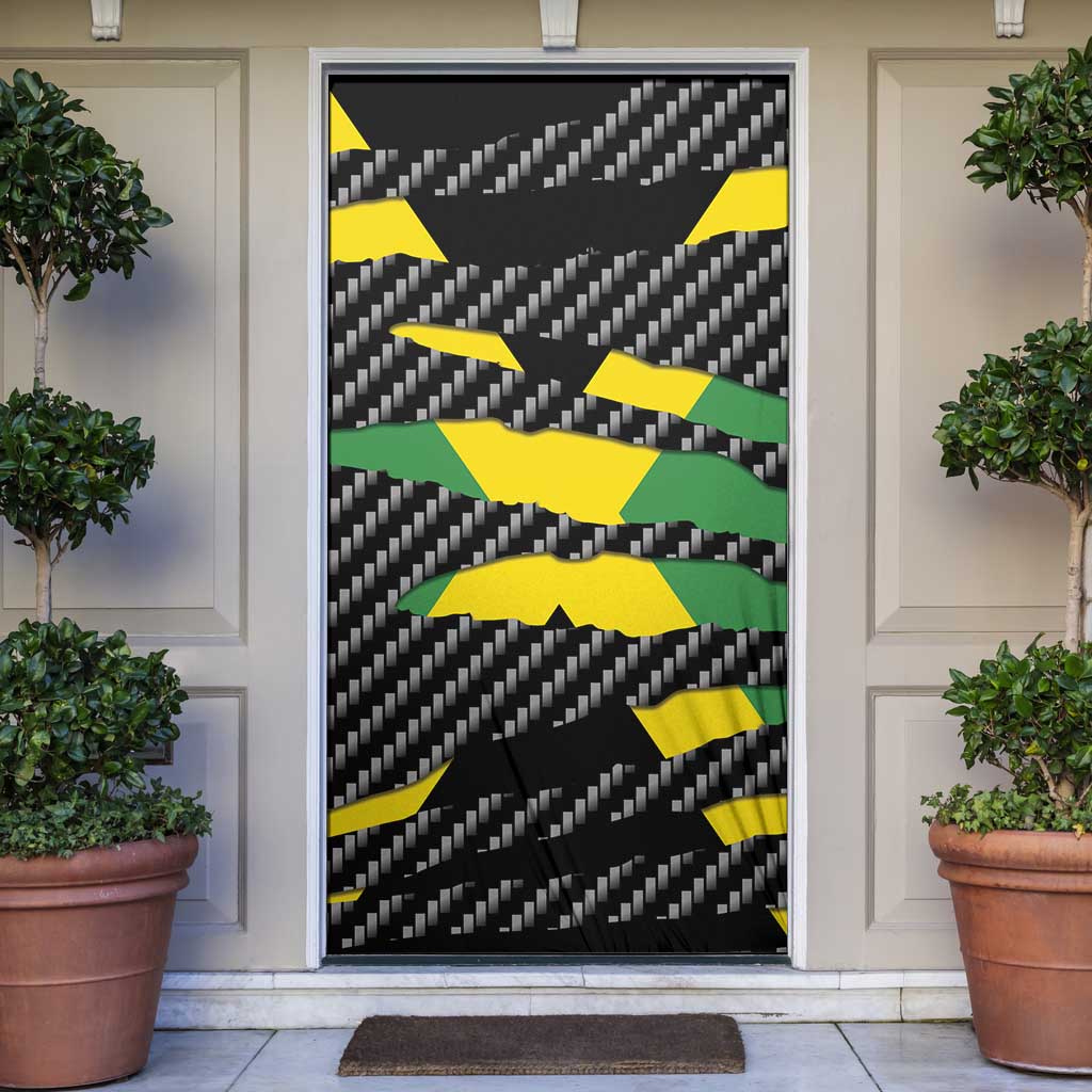 Jamaica Beast Door Cover Ripped Flag Graphic - Wonder Print Shop