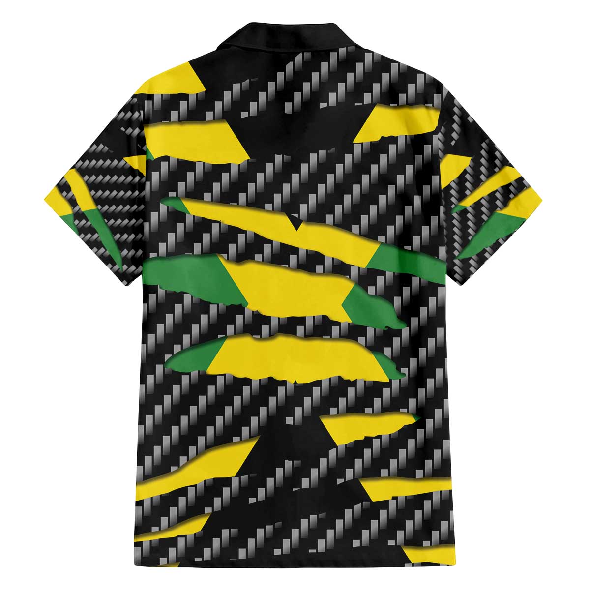 Jamaica Beast Family Matching Off The Shoulder Long Sleeve Dress and Hawaiian Shirt Ripped Flag Graphic - Wonder Print Shop
