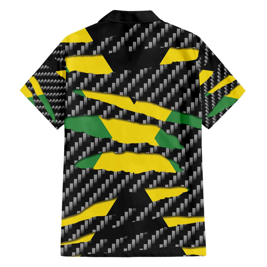 Jamaica Beast Family Matching Short Sleeve Bodycon Dress and Hawaiian Shirt Ripped Flag Graphic - Wonder Print Shop