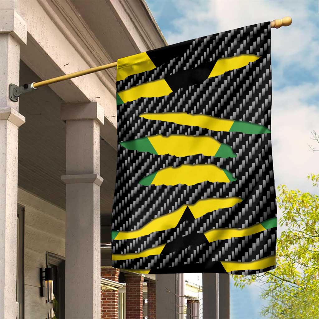 Jamaica Beast Garden Flag Ripped Flag Graphic - Wonder Print Shop